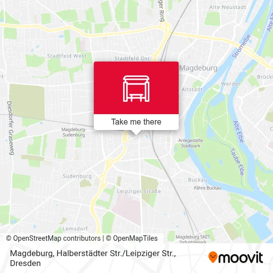 Magdeburg, Halberstädter Str. / Leipziger Str. map