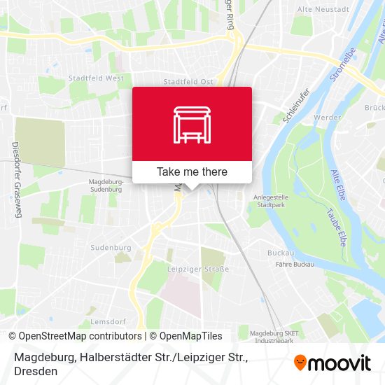 Карта Magdeburg, Halberstädter Str. / Leipziger Str.