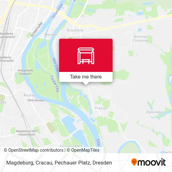 Карта Magdeburg, Cracau, Pechauer Platz