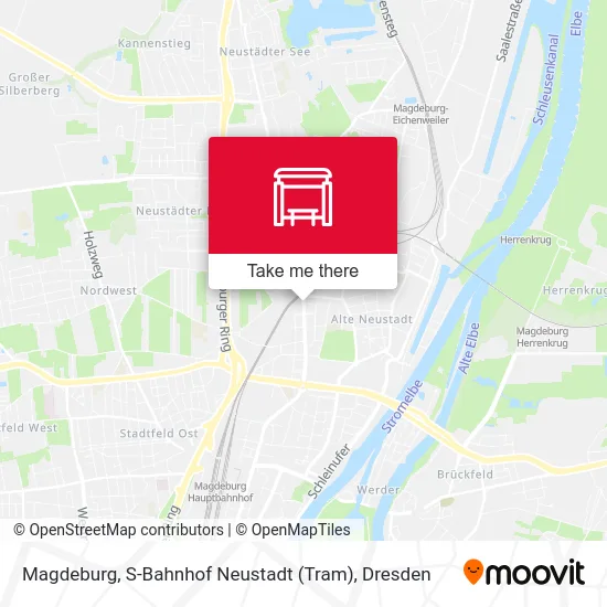 Карта Magdeburg, S-Bahnhof Neustadt (Tram)