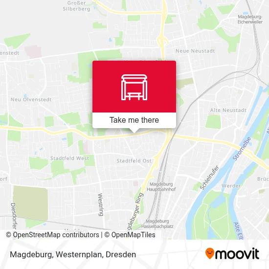 Magdeburg, Westernplan map