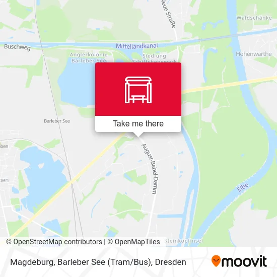 Карта Magdeburg, Barleber See (Tram / Bus)