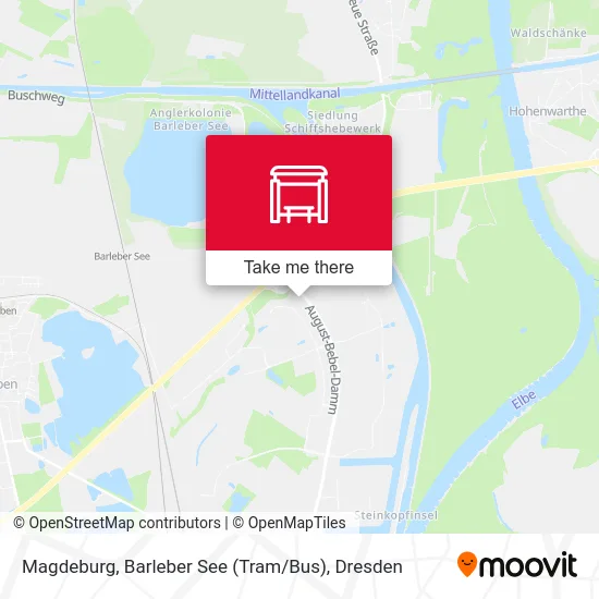 Карта Magdeburg, Barleber See (Tram / Bus)