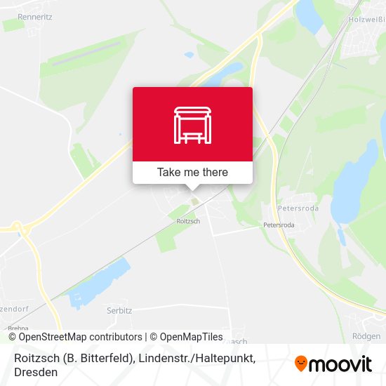 Карта Roitzsch (B. Bitterfeld), Lindenstr. / Haltepunkt