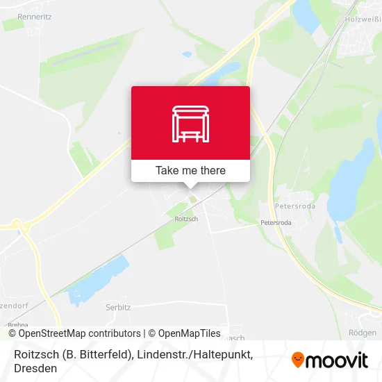 Карта Roitzsch (B. Bitterfeld), Lindenstr. / Haltepunkt