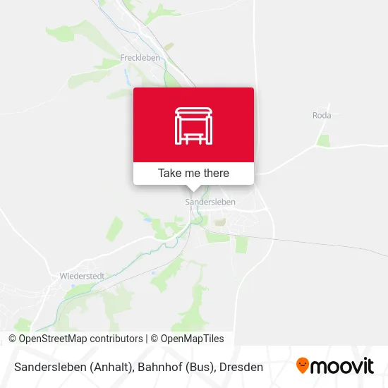 Карта Sandersleben (Anhalt), Bahnhof (Bus)