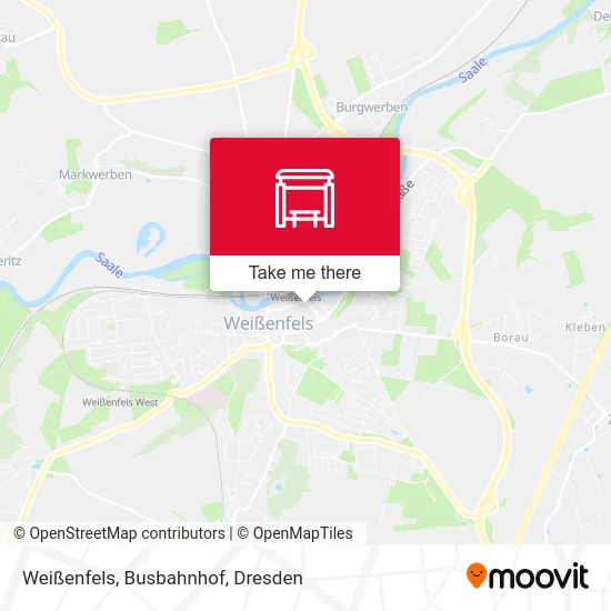 Карта Weißenfels, Busbahnhof