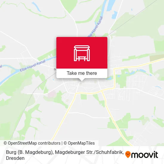 Карта Burg (B. Magdeburg), Magdeburger Str. / Schuhfabrik