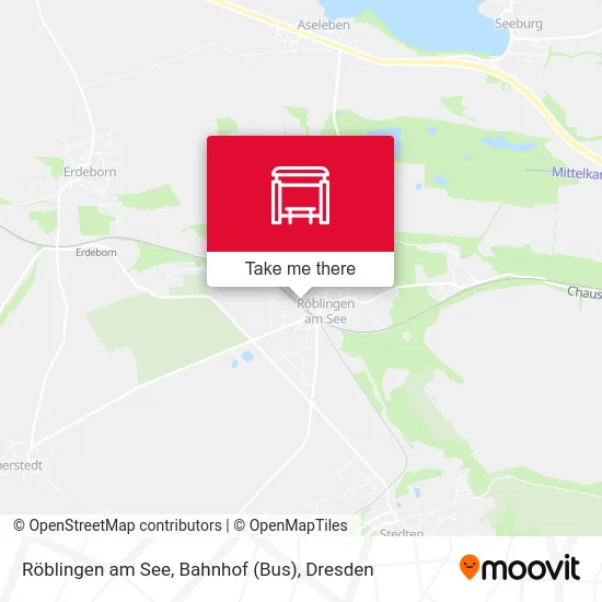 Карта Röblingen am See, Bahnhof (Bus)