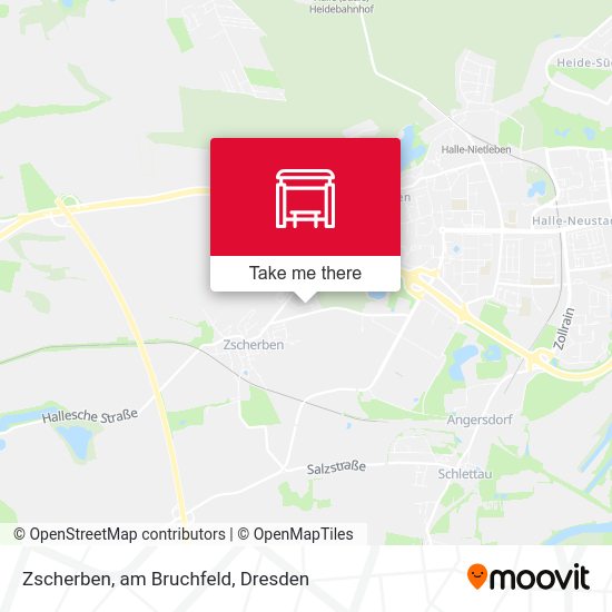 Карта Zscherben, am Bruchfeld