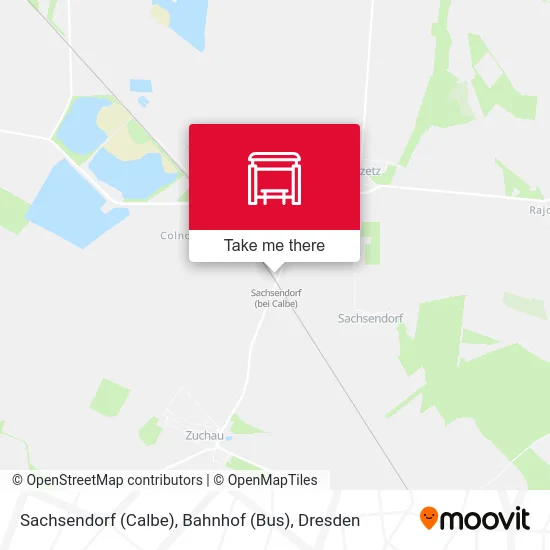 Карта Sachsendorf (Calbe), Bahnhof (Bus)