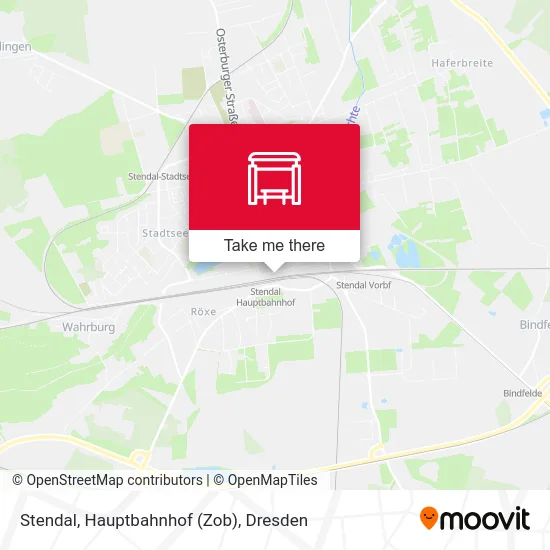 Карта Stendal, Hauptbahnhof (Zob)