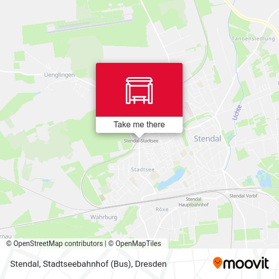 Карта Stendal, Stadtseebahnhof (Bus)