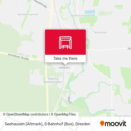 Карта Seehausen (Altmark), S-Bahnhof (Bus)