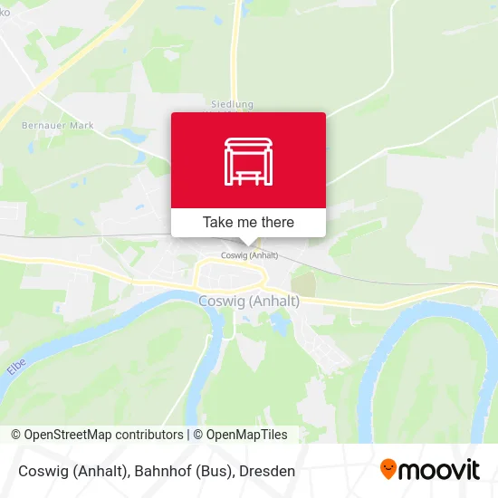 Карта Coswig (Anhalt), Bahnhof (Bus)