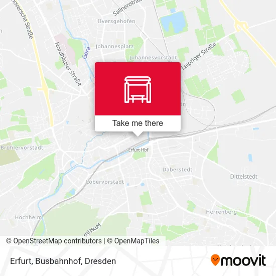 Карта Erfurt, Busbahnhof