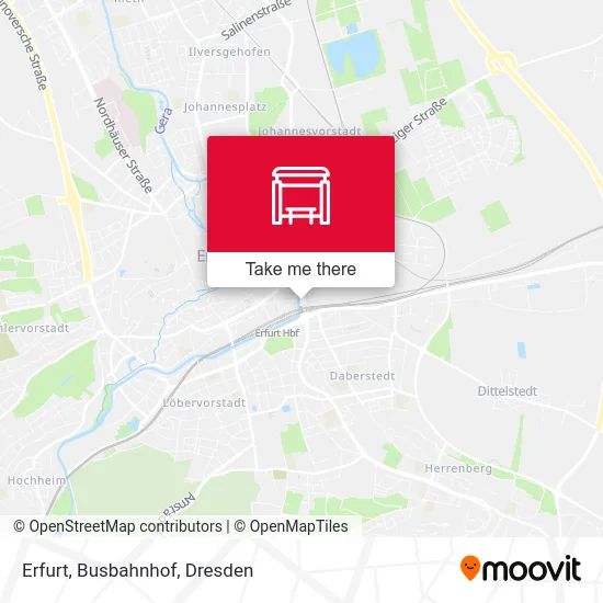 Карта Erfurt, Busbahnhof