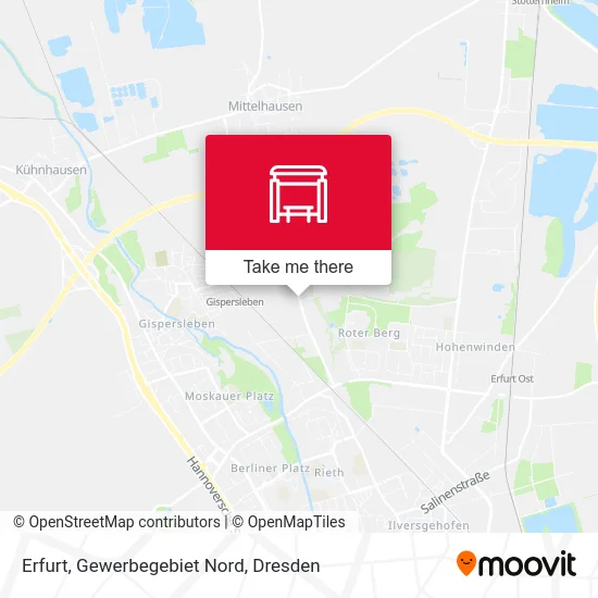 Карта Erfurt, Gewerbegebiet Nord