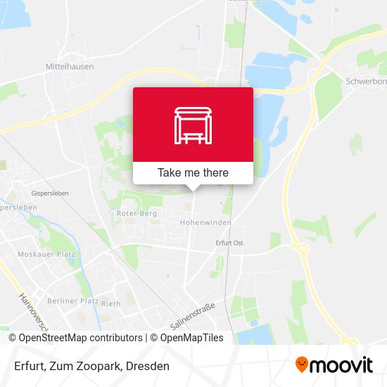 Карта Erfurt, Zum Zoopark