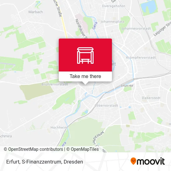 Карта Erfurt, S-Finanzzentrum