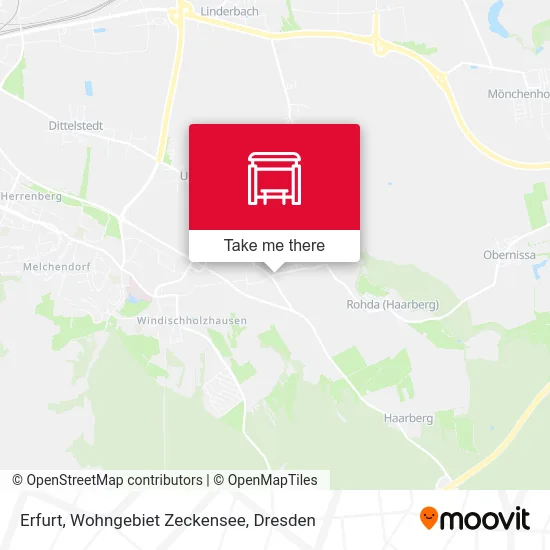 Карта Erfurt, Wohngebiet Zeckensee