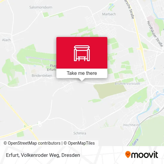 Карта Erfurt, Volkenroder Weg