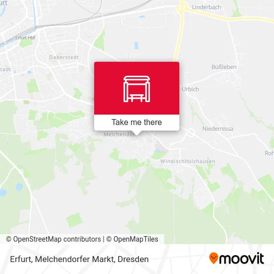 Карта Erfurt, Melchendorfer Markt