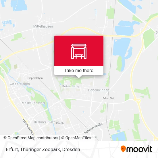 Карта Erfurt, Thüringer Zoopark
