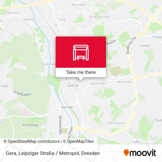 Карта Gera, Leipziger Straße / Metropol