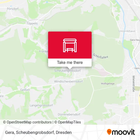 Карта Gera, Scheubengrobsdorf