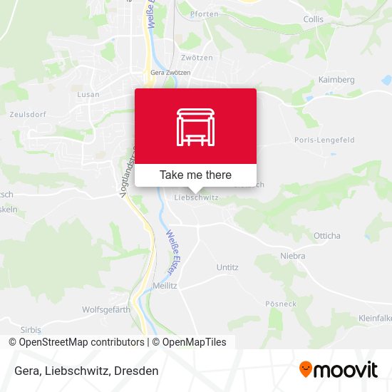 Карта Gera, Liebschwitz