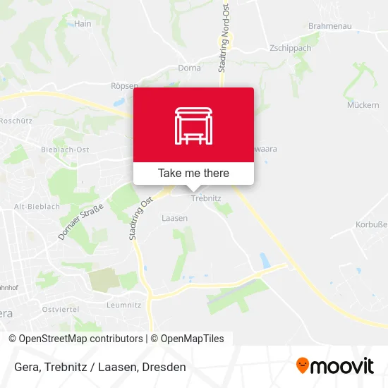 Карта Gera, Trebnitz / Laasen