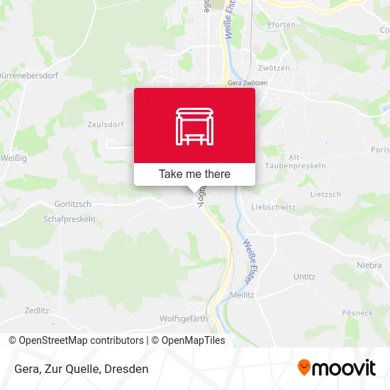 Карта Gera, Zur Quelle
