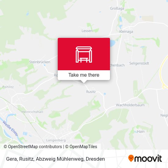 Карта Gera, Rusitz, Abzweig Mühlenweg
