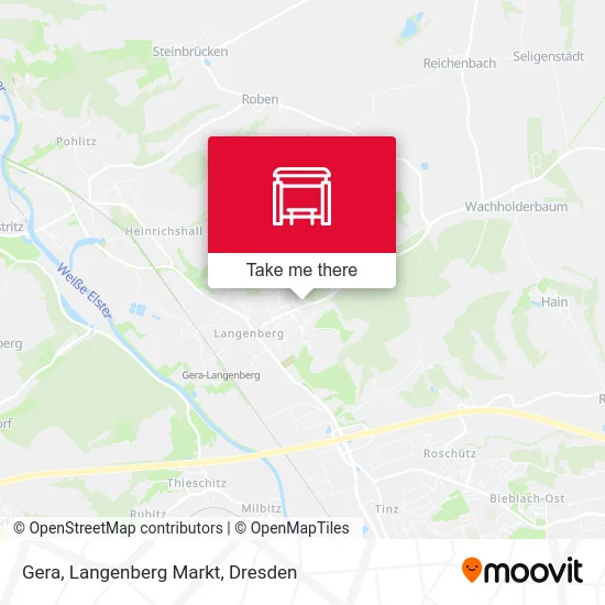Карта Gera, Langenberg Markt
