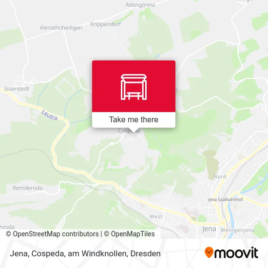 Карта Jena, Cospeda, am Windknollen