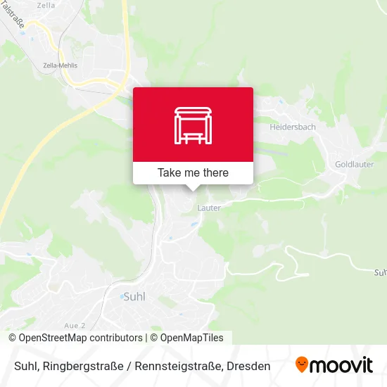 Карта Suhl, Ringbergstraße / Rennsteigstraße