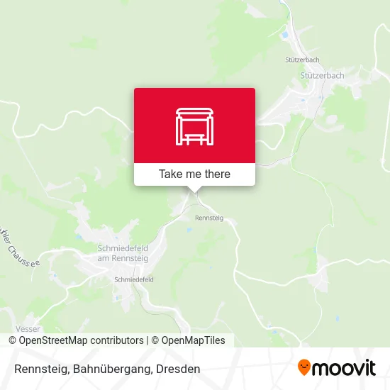 Карта Rennsteig, Bahnübergang