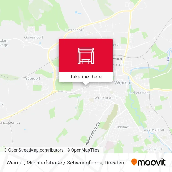 Карта Weimar, Milchhofstraße / Schwungfabrik