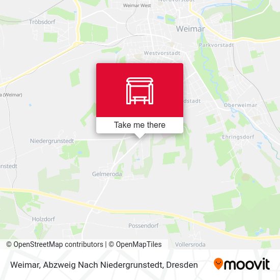 Карта Weimar, Abzweig Nach Niedergrunstedt