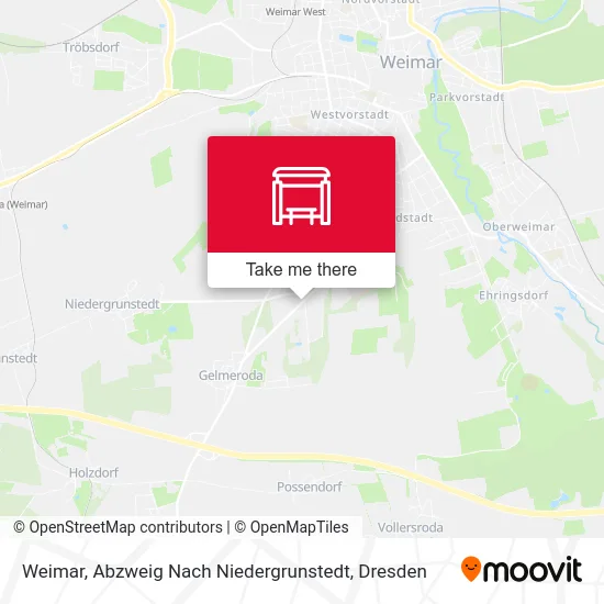 Карта Weimar, Abzweig Nach Niedergrunstedt