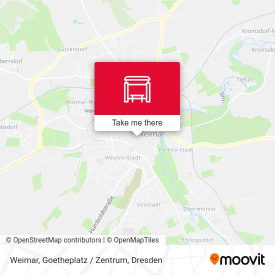 Карта Weimar, Goetheplatz / Zentrum