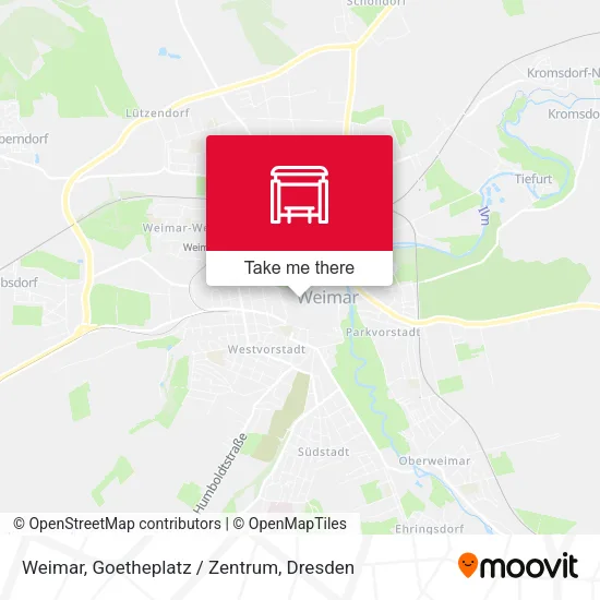 Карта Weimar, Goetheplatz / Zentrum