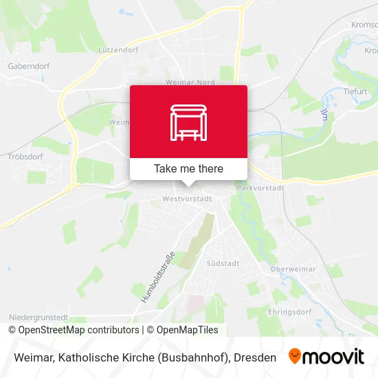Карта Weimar, Katholische Kirche (Busbahnhof)