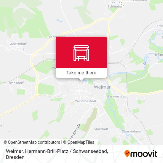 Карта Weimar, Hermann-Brill-Platz / Schwanseebad