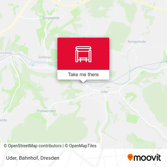 Карта Uder, Bahnhof