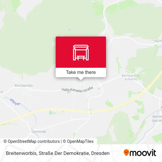 Карта Breitenworbis, Straße Der Demokratie