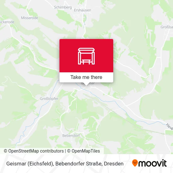 Карта Geismar (Eichsfeld), Bebendorfer Straße