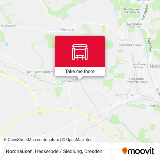 Карта Nordhausen, Hesserode / Siedlung