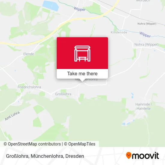 Карта Großlohra, Münchenlohra